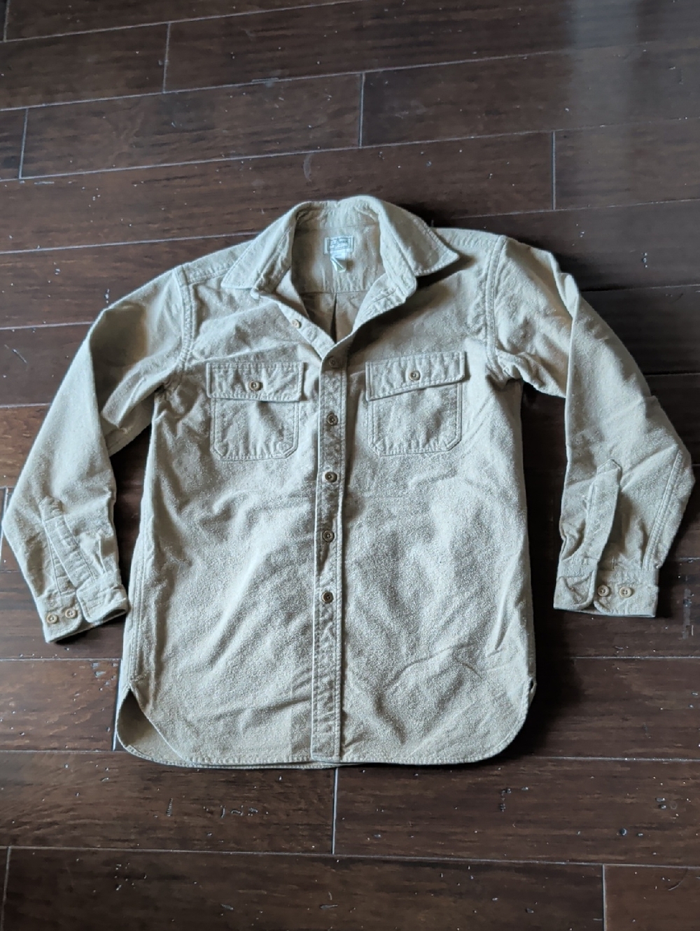L.L. Bean Chamois Shirt Tan Men's  Medium